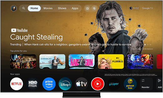 Interfejs Google TV